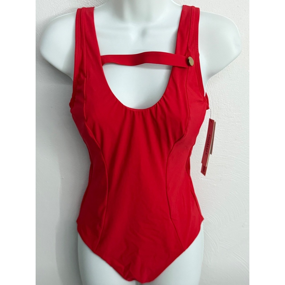 NWT Amoressa by Miraclesuit Discotheque Andy Red Shaping Underwire Swimsuit 6 - Picture 3 of 16
